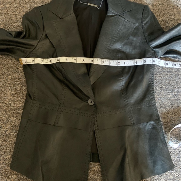 Elie Tahari Black Lamb leather Jacket - Picture 11 of 13